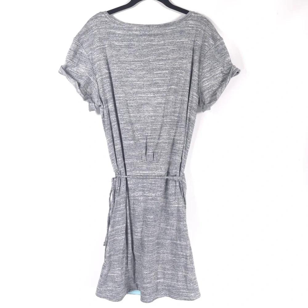 NWT Anthropologie MAEVE Riley Heathered Wrap Tie‎ Waist Soft Mini Dress LARGE